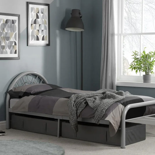 Demi Silver Metal Bed