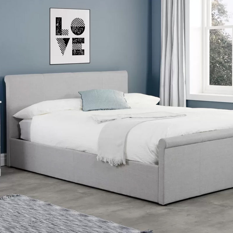 Generation Double Grey Ottoman Storage Fabric Bed