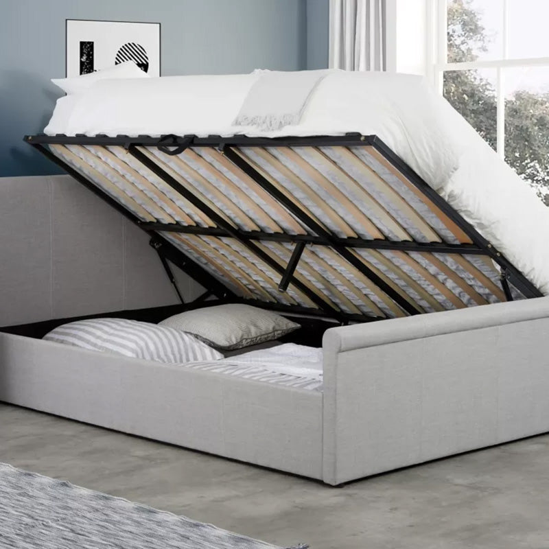 Generation Double Grey Ottoman Storage Fabric Bed