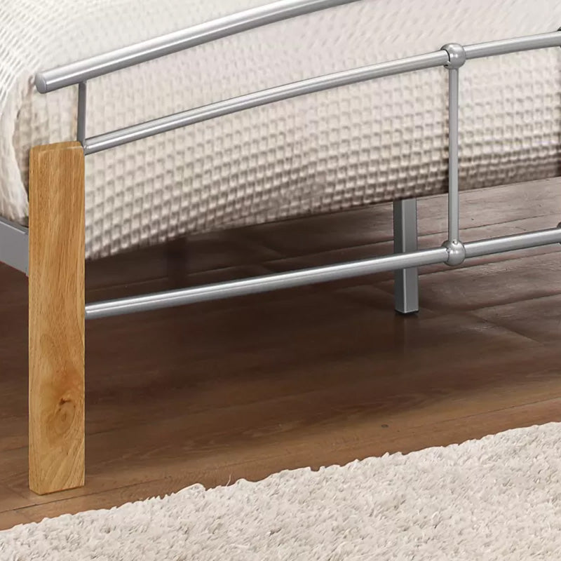 Mario Silver & Beach Metal Bed Frame