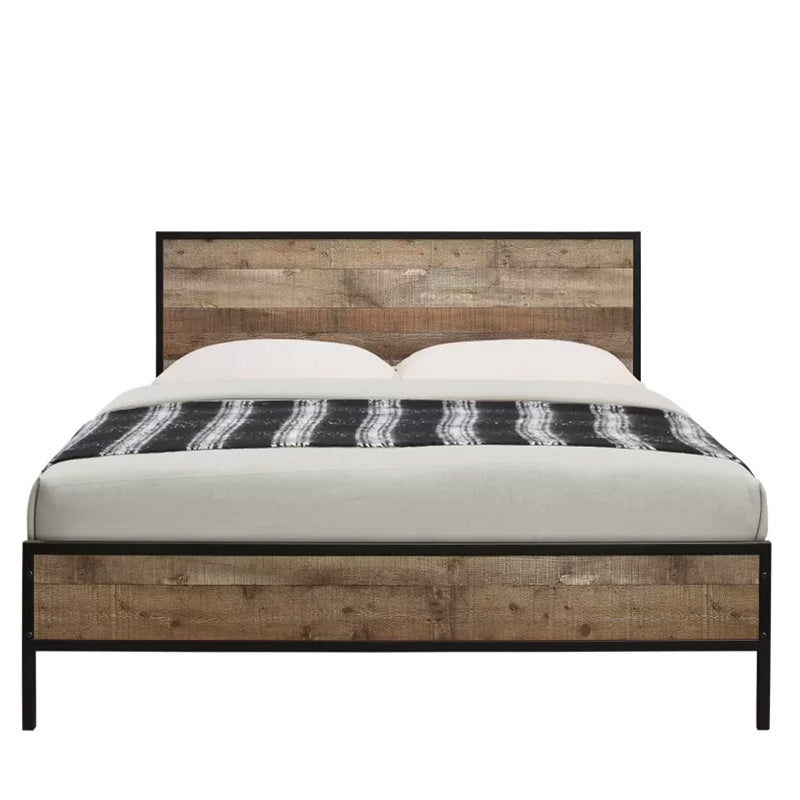 Old Street Rustic Oak & Black City Bed