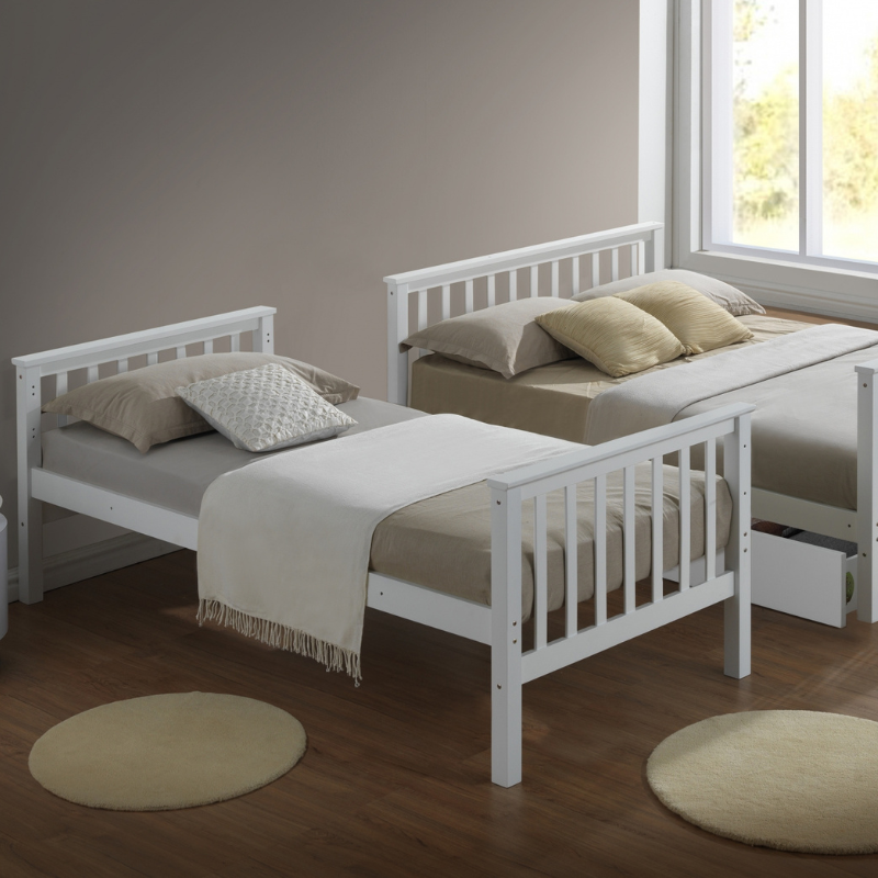 Amity White Wooden Triple Sleeper Bunk Bed