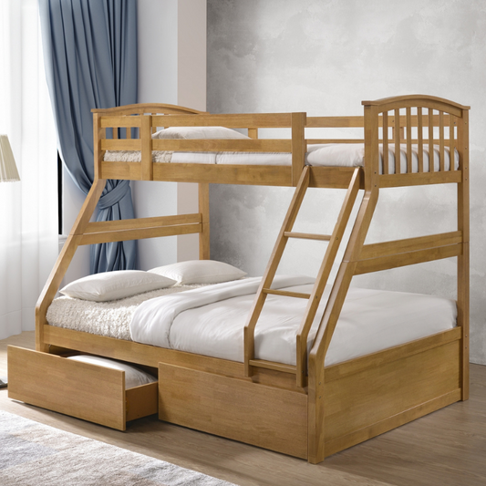 Naples Oak Triple Sleeper Bunk Bed