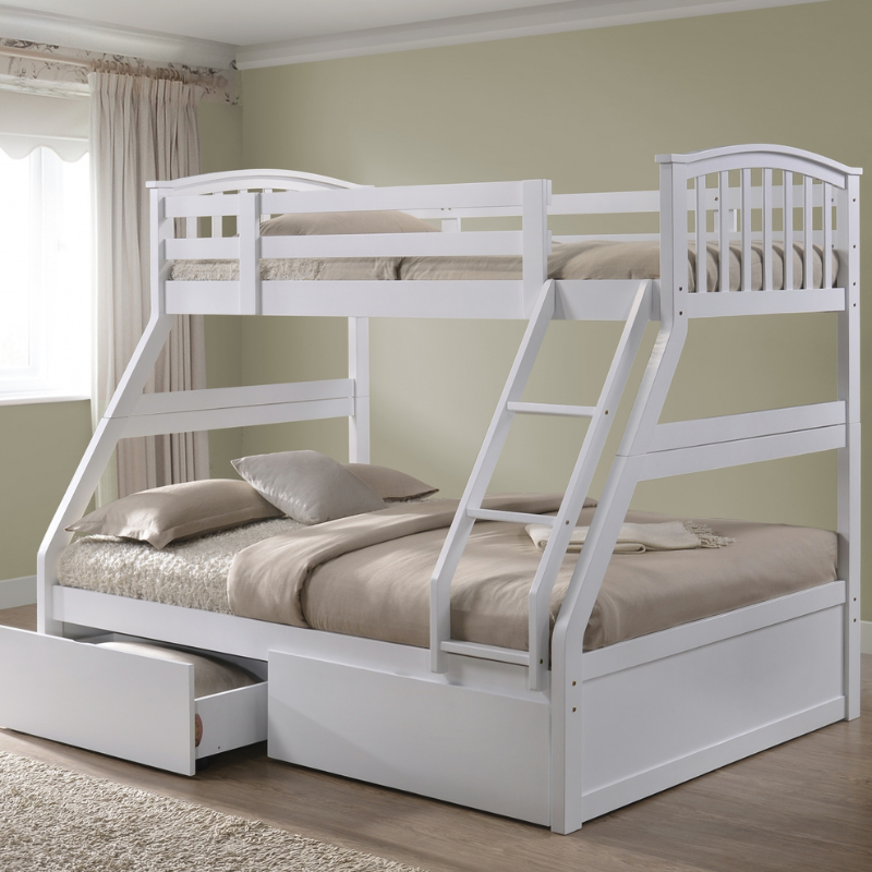 Naples White Triple Sleeper Bunk Bed