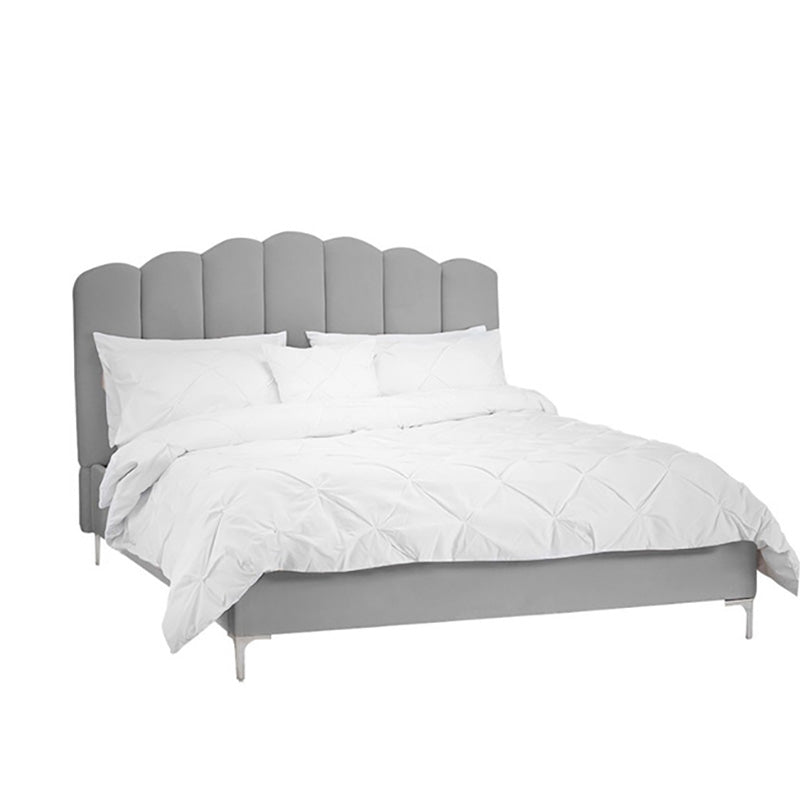 Salix Soft Curved Headboard Bed