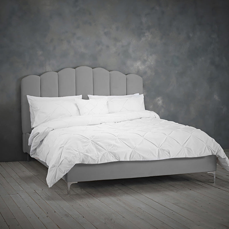 Salix Soft Curved Headboard Bed