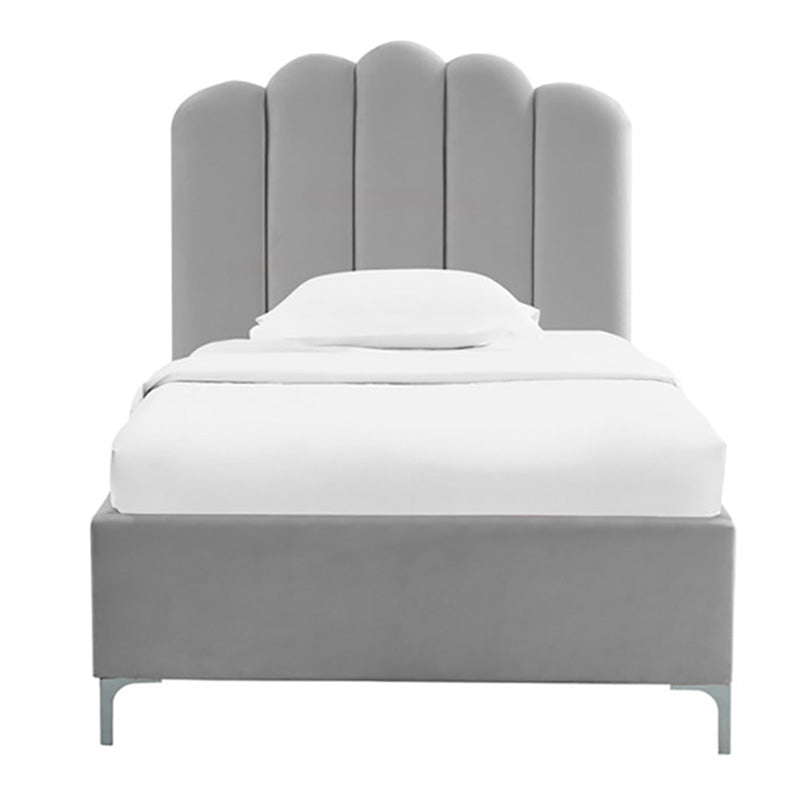 Salix Soft Curved Headboard Bed