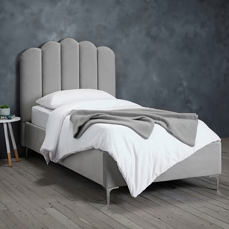 Salix Soft Curved Headboard Bed