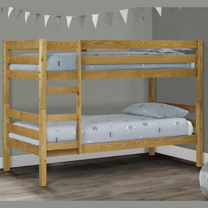 Capella Solid Pine Wooden Bunk Bed Frame - 3ft Single