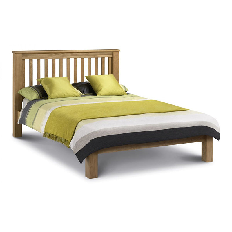 Bulldog Double Oak Wooden Bed Frame Low Footend