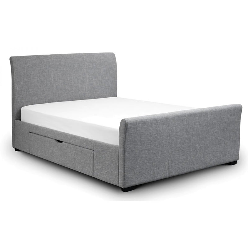 Solaro Velvet Bed with Storage Drawers