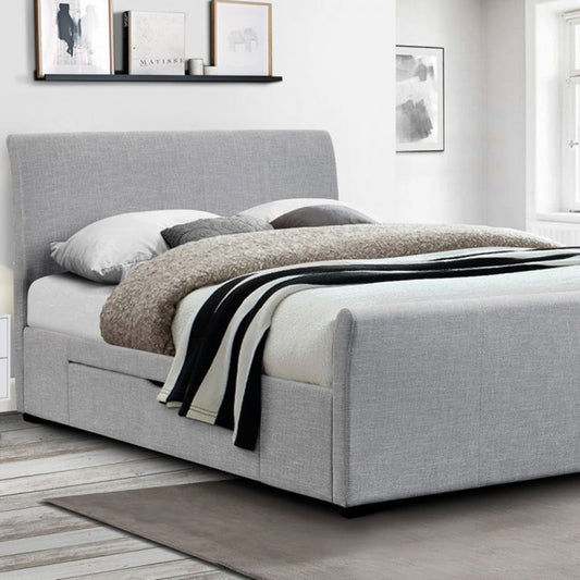 Solaro Velvet Bed with Storage Drawers