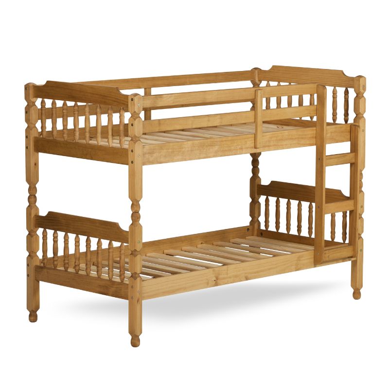 Native Waxed Bunk Bed Wooden Bed Frame - 3ft Single