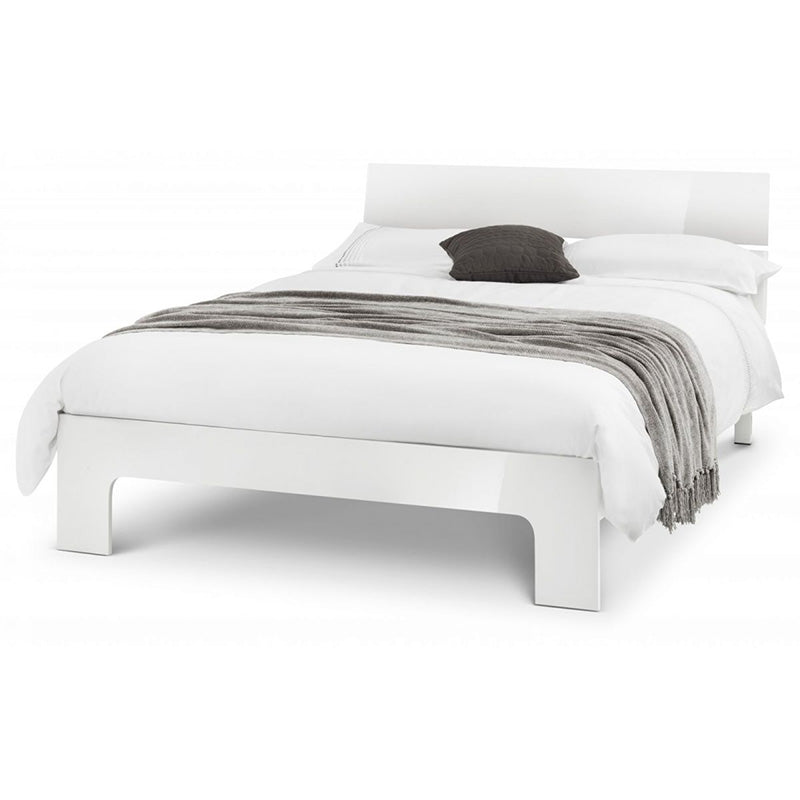 Harlem High Gloss White Bed