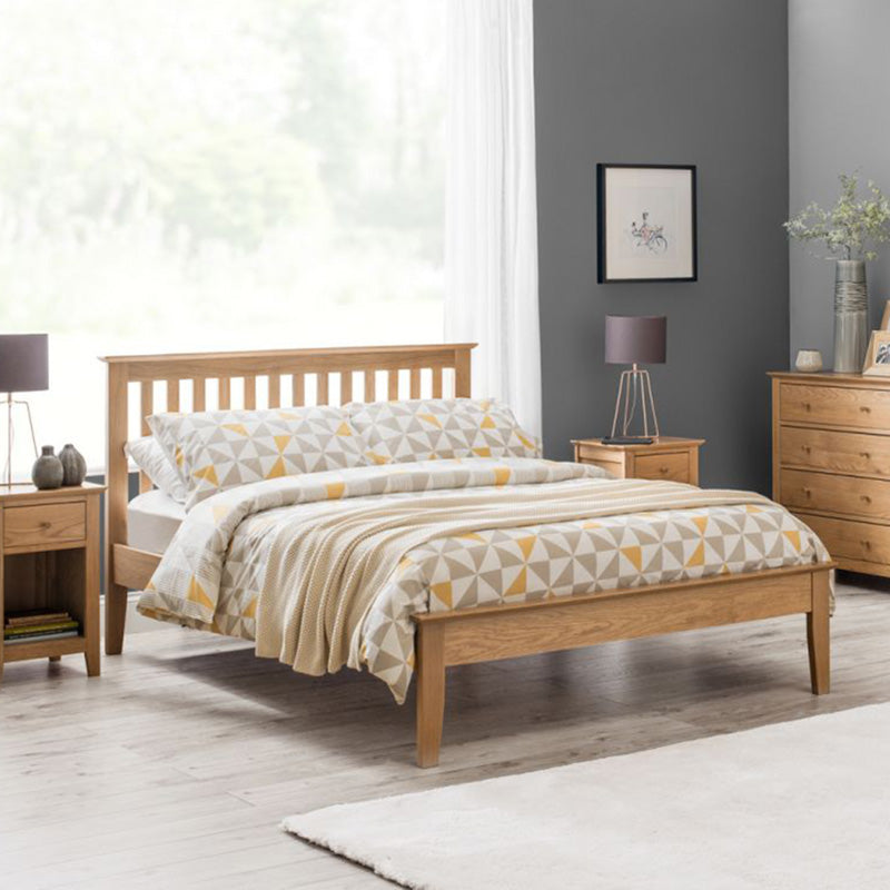 Castello Shaker Oak Wooden Bed