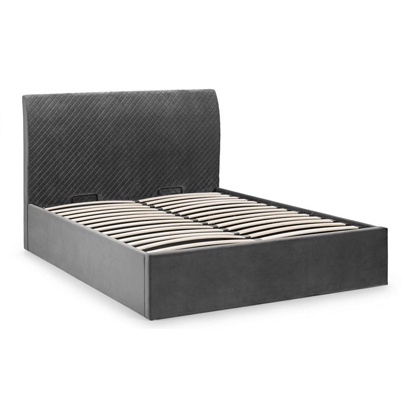 Alexander Diamond Quilted Velvet Ottoman Storage Bed