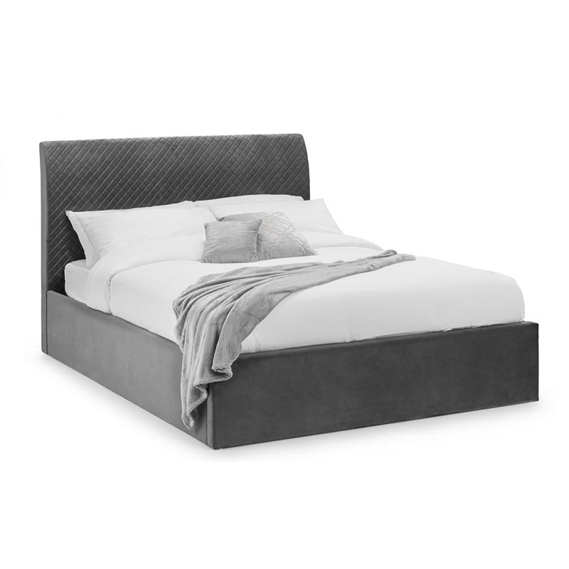 Alexander Diamond Quilted Velvet Ottoman Storage Bed