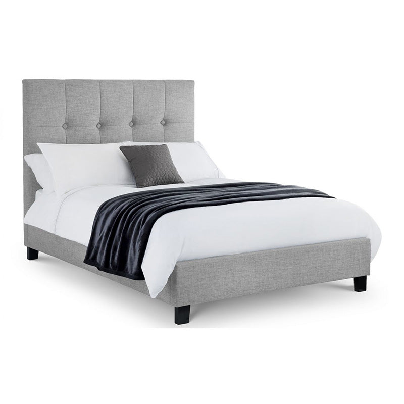 Amalfi High Headboard Grey Linen Bed