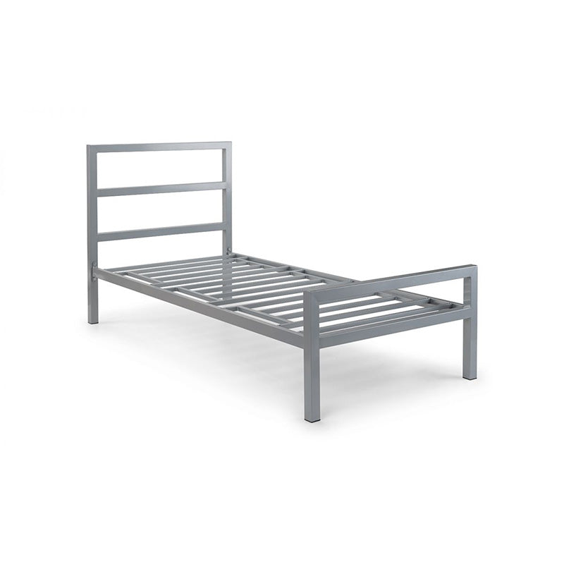 Kata Satin Silver Metal Bed