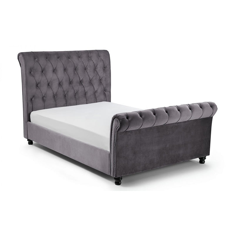 Amore Grey Velvet Luxury Bed