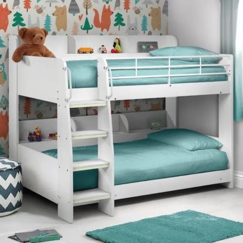 Casino Wooden and Metal Kids Storage Bunk Bed Frame - 3ft Single