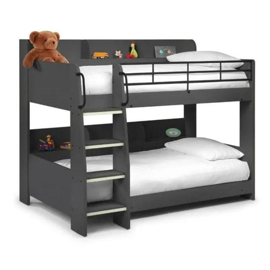 Casino Wooden and Metal Kids Storage Bunk Bed Frame - 3ft Single