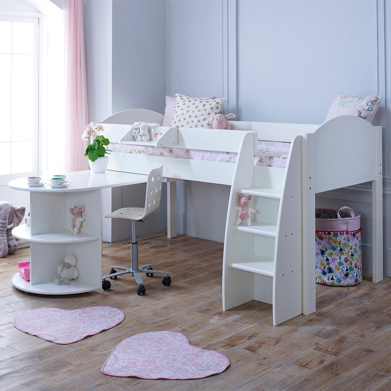 Eli B Mid Sleeper with Pull out Desk Single Bed - 3ft Single