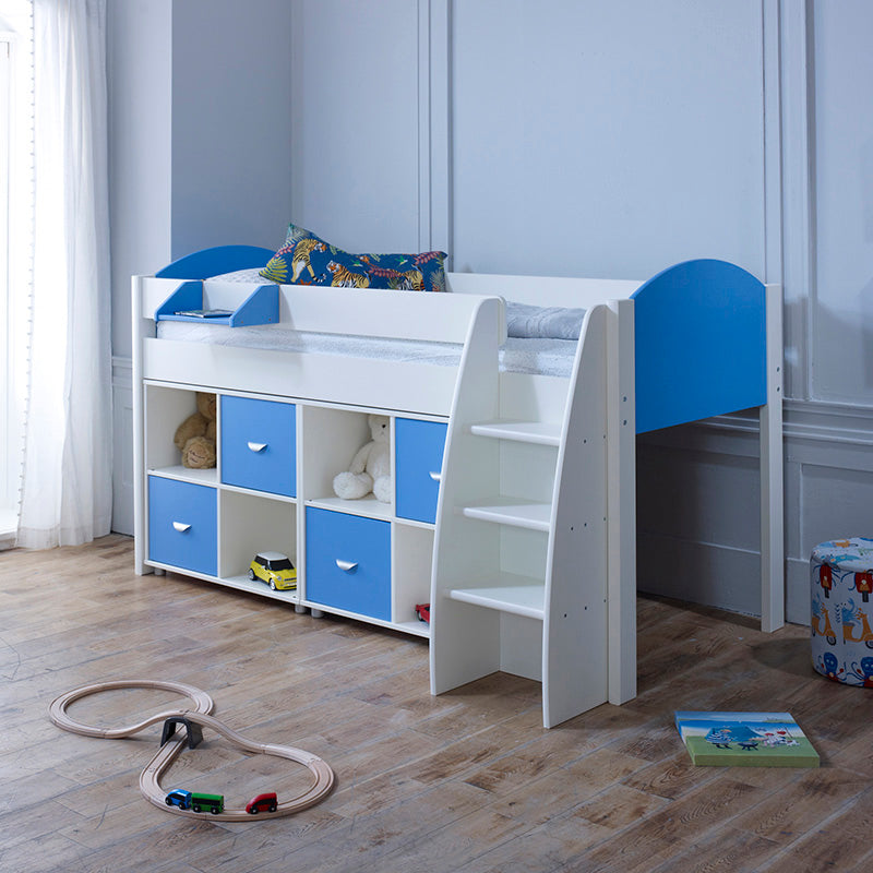 Eli F Mid Sleeper with 2no. Cube Storage Units - 3ft Single