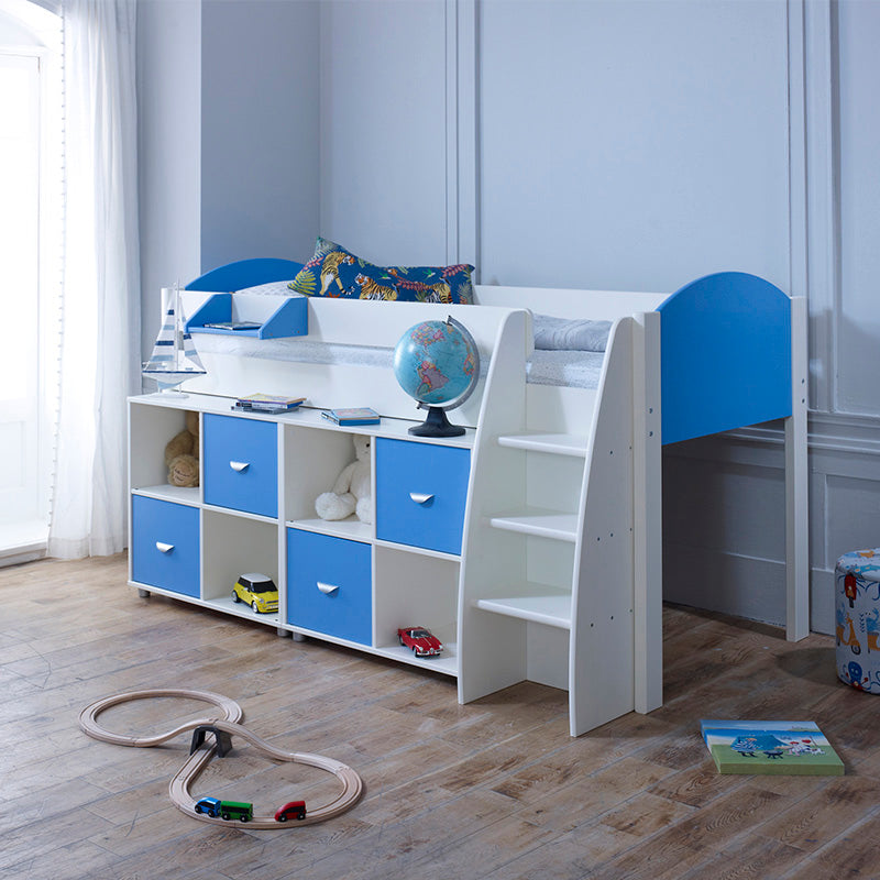 Eli F Mid Sleeper with 2no. Cube Storage Units - 3ft Single