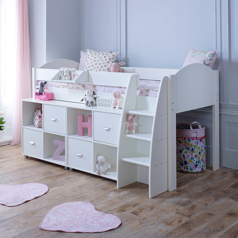 Eli F Mid Sleeper with 2no. Cube Storage Units - 3ft Single