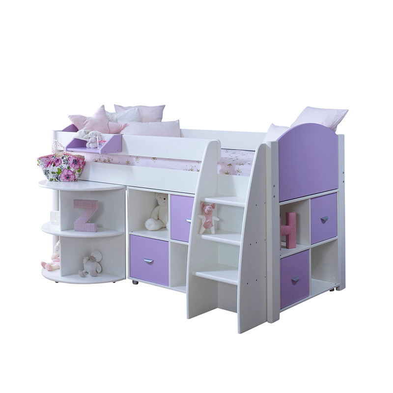 Eli G Mid Sleeper with Pull out desk and 2 no. Cube Storage Units- 3ft Single