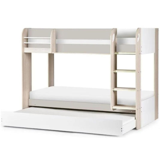 Vesta Wooden Bunk Bed with Under Bed Trundle Frame - 3ft Single