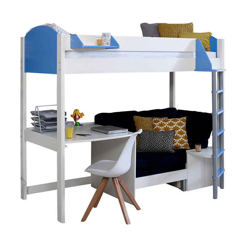 Noah High Sleeper Bed with Desk & Futon Sofa Bed