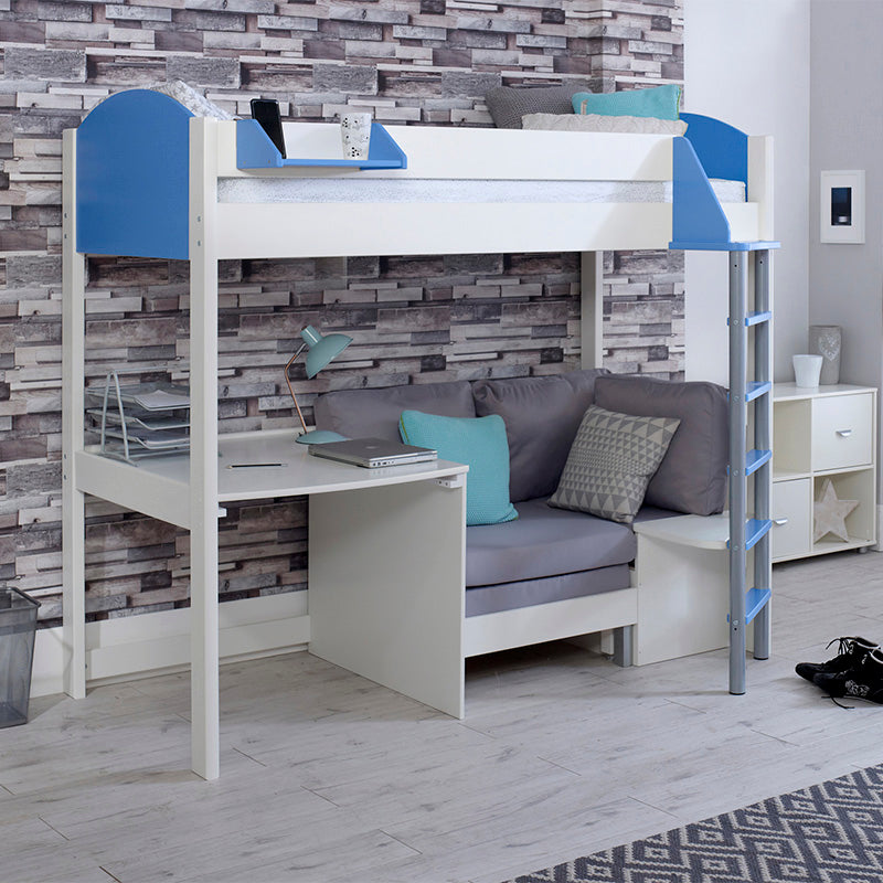 Noah High Sleeper Bed with Desk & Futon Sofa Bed