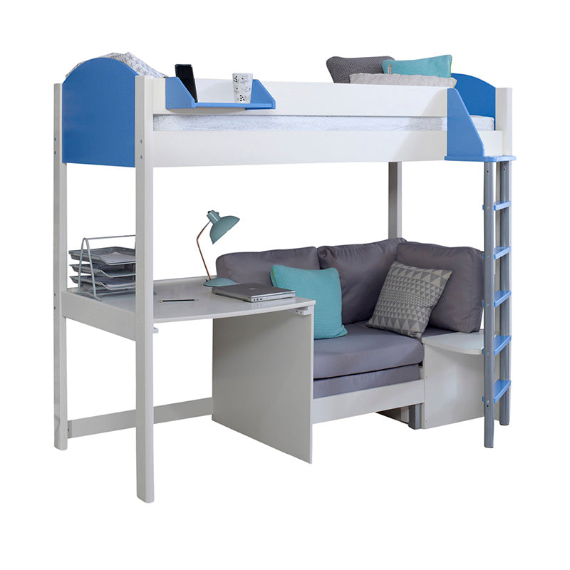 Noah High Sleeper Bed with Desk & Futon Sofa Bed