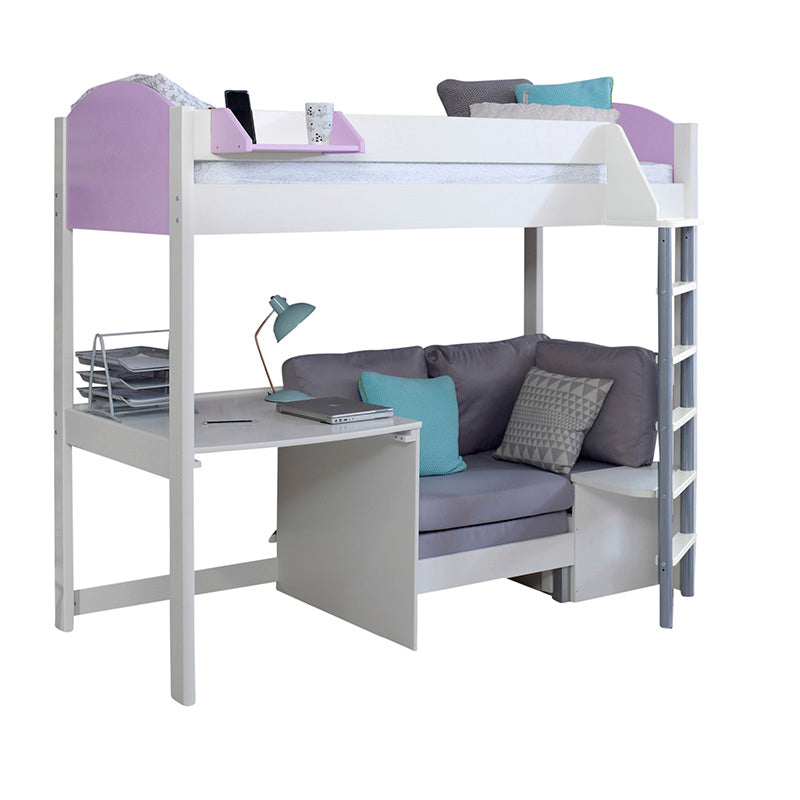 Noah High Sleeper Bed with Desk & Futon Sofa Bed