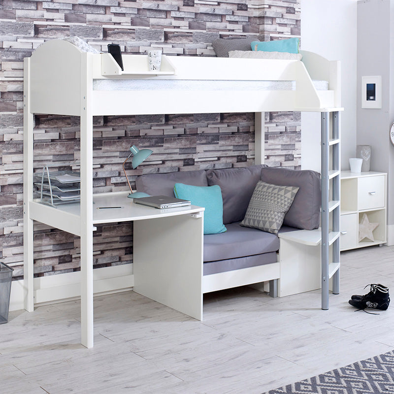 Noah High Sleeper Bed with Desk & Futon Sofa Bed