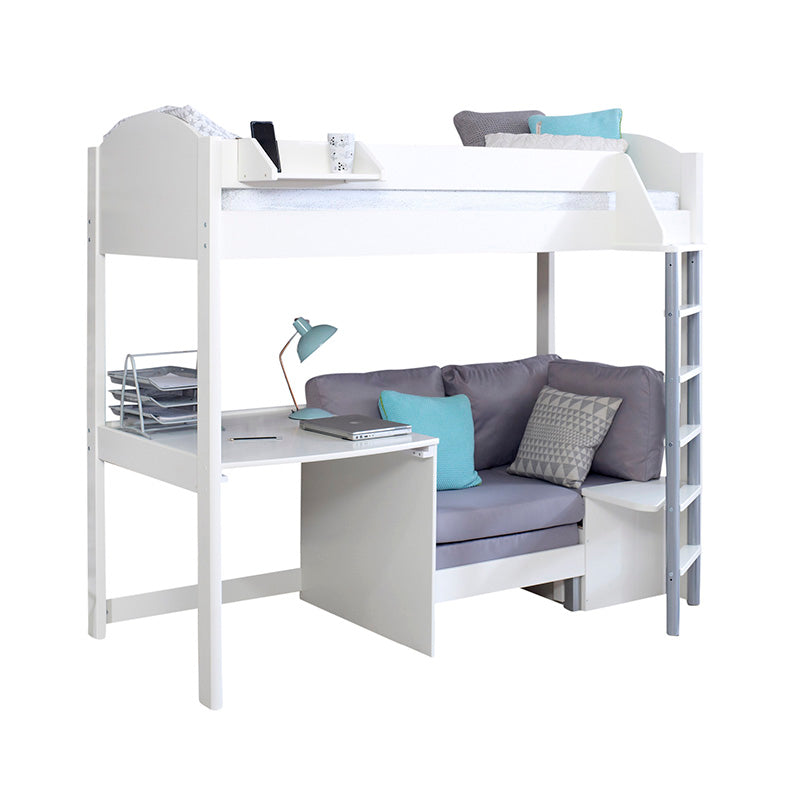 Noah High Sleeper Bed with Desk & Futon Sofa Bed