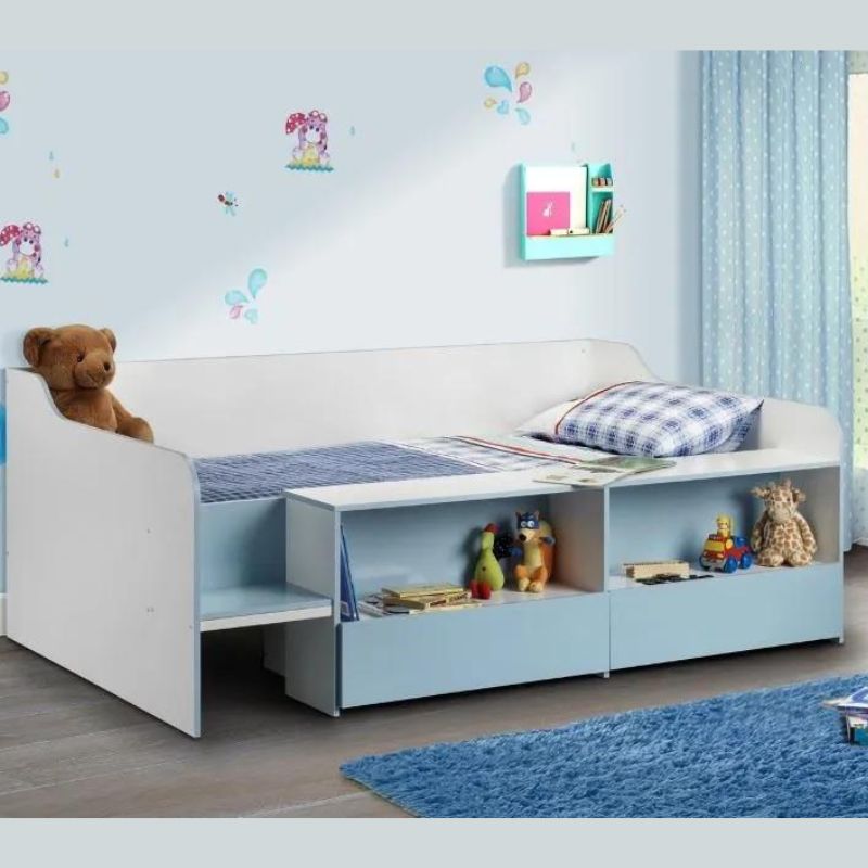 Arcturus White Wooden Childrens Low Sleeper Cabin Storage Bed