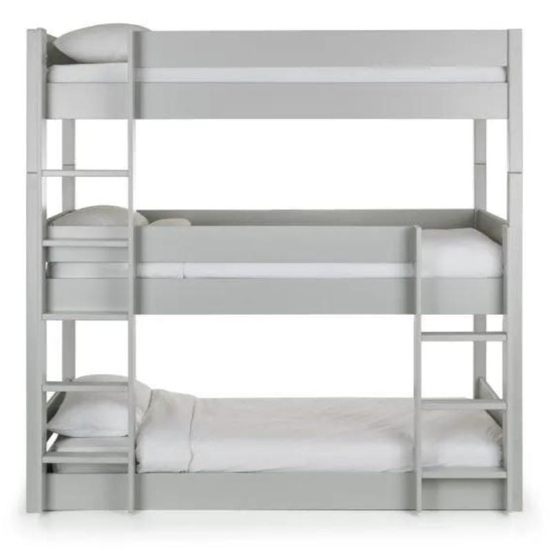 Leo Wooden Triple Sleeper Bunk Bed Frame - 3ft Single