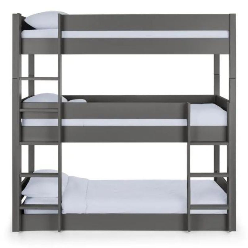 Leo Wooden Triple Sleeper Bunk Bed Frame - 3ft Single