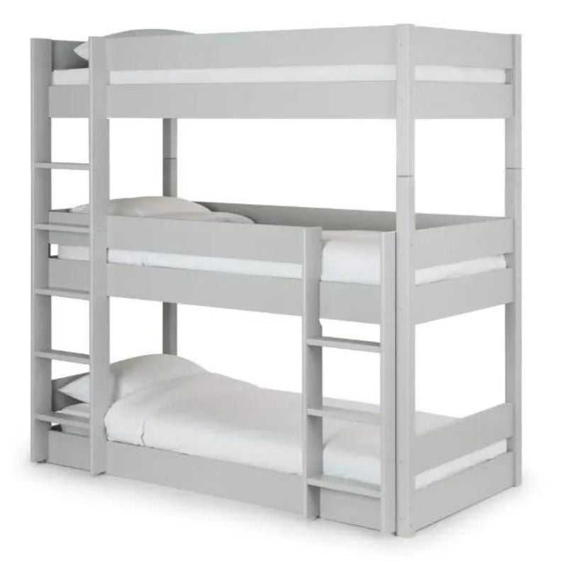 Leo Wooden Triple Sleeper Bunk Bed Frame - 3ft Single